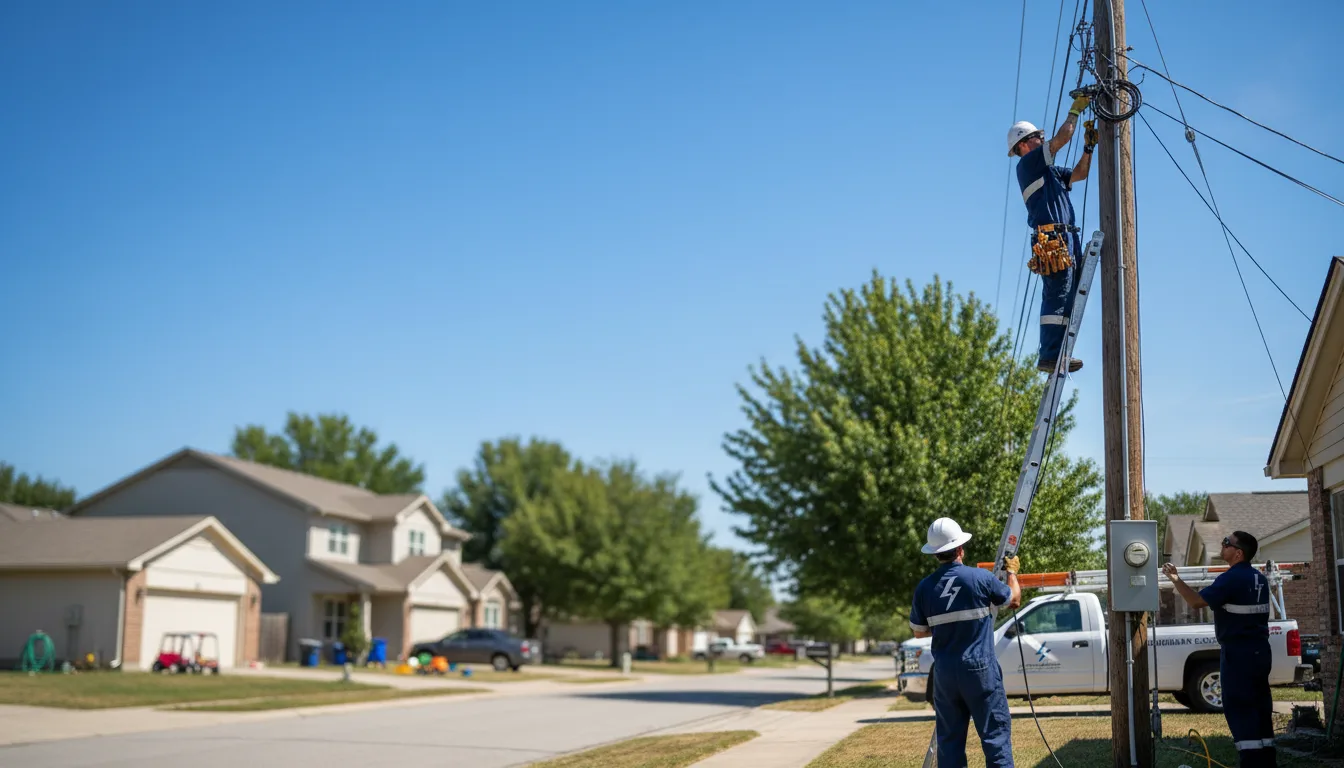 Residential electrician providing installation services in Bartlett, TX